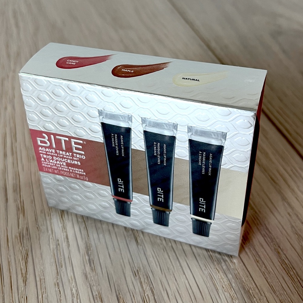 BITE BEAUTY Agave Treat Trio Mini Agave Lip Mask Set ORIGINAL Formula